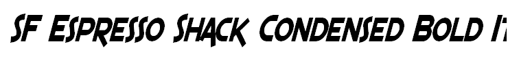 SF Espresso Shack Condensed Bold Italic