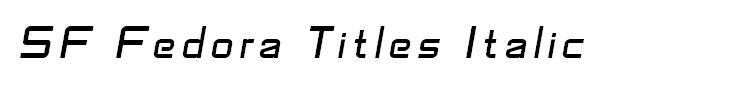 SF Fedora Titles Italic