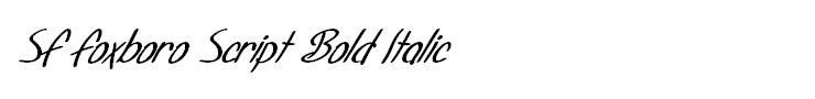 SF Foxboro Script Bold Italic