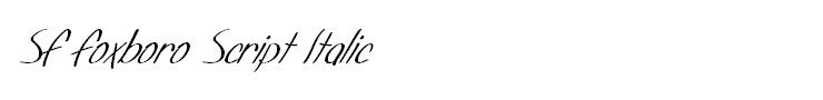 SF Foxboro Script Italic
