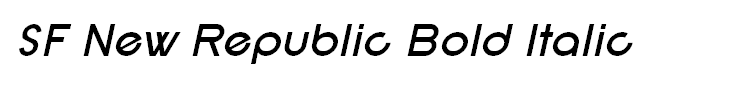 SF New Republic Bold Italic