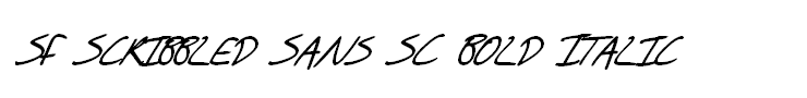 SF Scribbled Sans SC Bold Italic