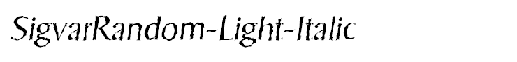 SigvarRandom-Light-Italic