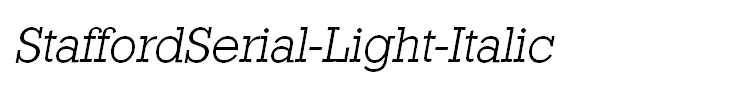 StaffordSerial-Light-Italic