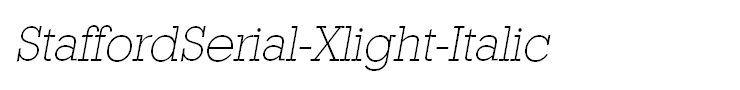 StaffordSerial-Xlight-Italic
