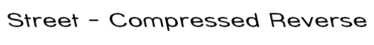 Street - Compressed Reverse Italic