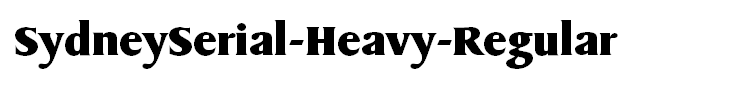SydneySerial-Heavy-Regular