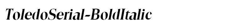ToledoSerial-BoldItalic