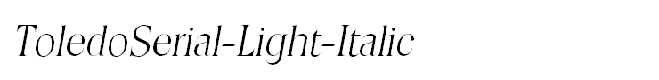ToledoSerial-Light-Italic