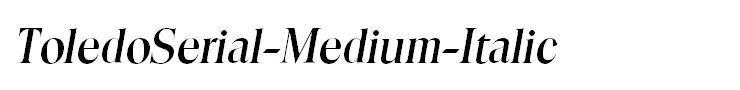 ToledoSerial-Medium-Italic