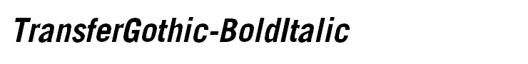 TransferGothic-BoldItalic