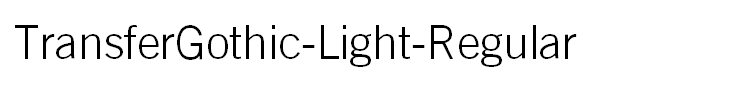 TransferGothic-Light-Regular
