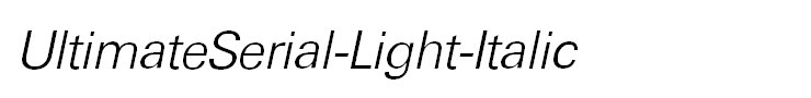 UltimateSerial-Light-Italic