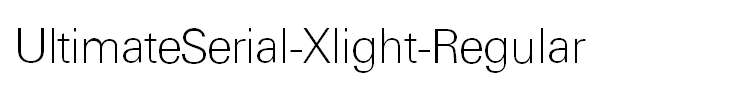 UltimateSerial-Xlight-Regular