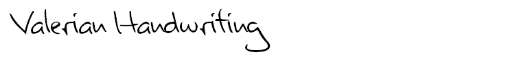 Valerian Handwriting