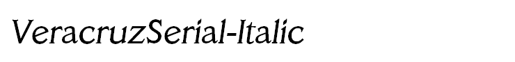 VeracruzSerial-Italic