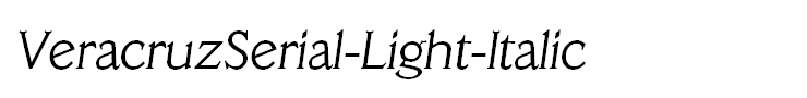VeracruzSerial-Light-Italic