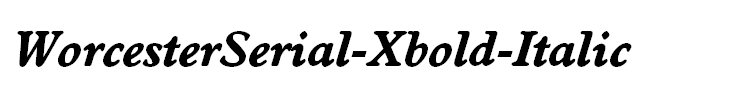 WorcesterSerial-Xbold-Italic