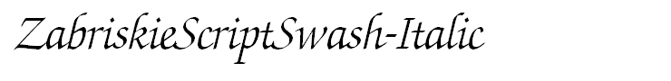 ZabriskieScriptSwash-Italic