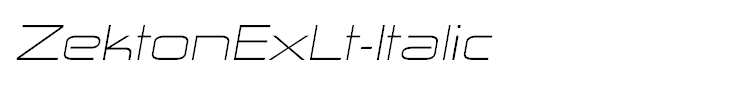 ZektonExLt-Italic