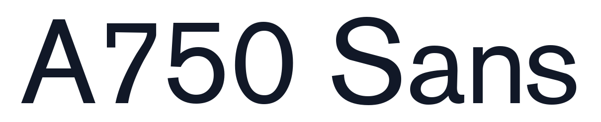 A750 Sans font preview