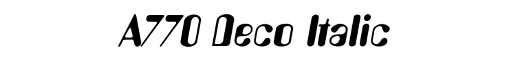 A770 Deco Italic