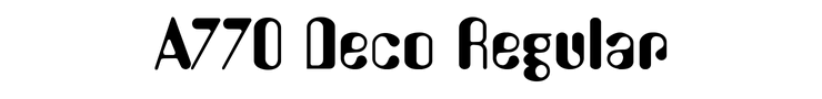 A770 Deco Regular