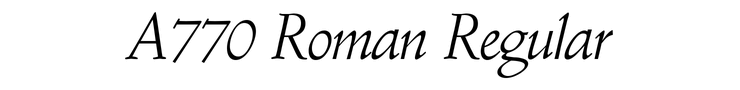 A770 Roman Regular