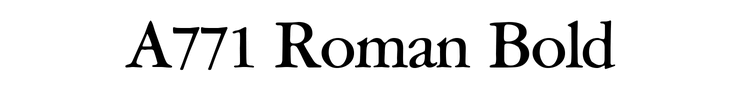 A771 Roman Bold