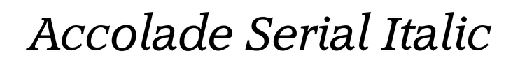 Accolade Serial Italic