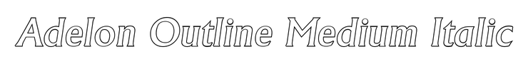 Adelon Outline Medium Italic