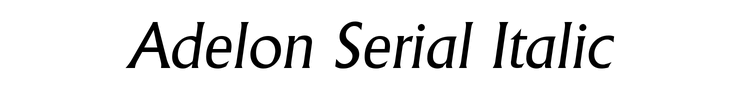 Adelon Serial Italic