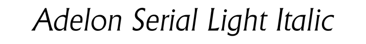 Adelon Serial Light Italic