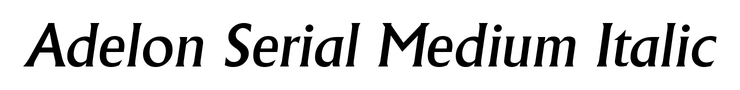 Adelon Serial Medium Italic
