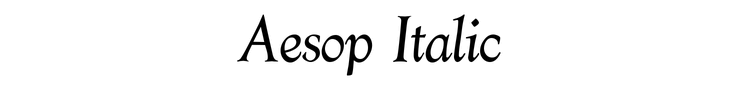 Aesop Italic