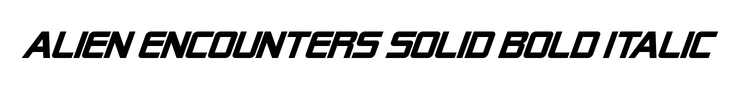 Alien Encounters Solid Bold Italic