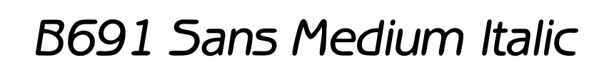 B691 Sans Medium Italic