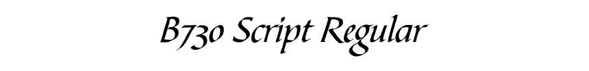 B730 Script Regular
