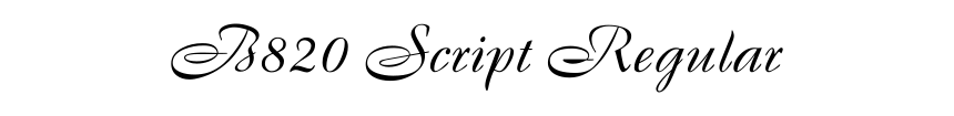 B820 Script Regular
