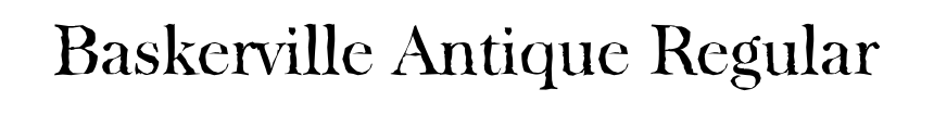 Baskerville Antique Regular
