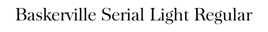 Baskerville Serial Light Regular