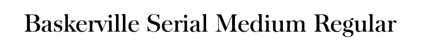 Baskerville Serial Medium Regular