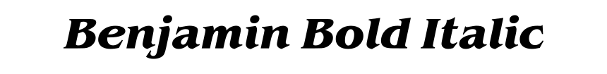 Benjamin Bold Italic