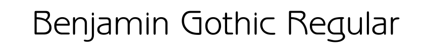Benjamin Gothic Regular