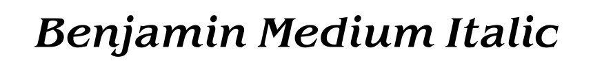 Benjamin Medium Italic