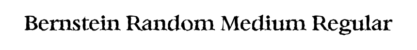 Bernstein Random Medium Regular