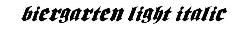 Biergarten Light Italic