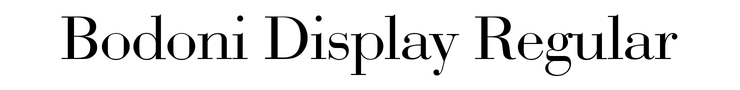 Bodoni Display Regular preview