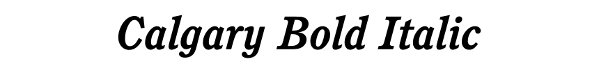 Calgary Bold Italic