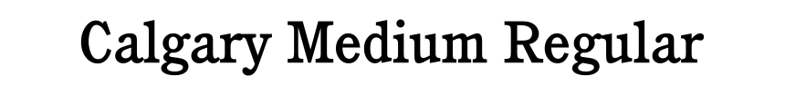 Calgary Medium Regular
